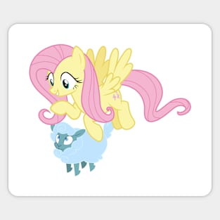 Fluttershy saving a tiny ewe 2 Sticker